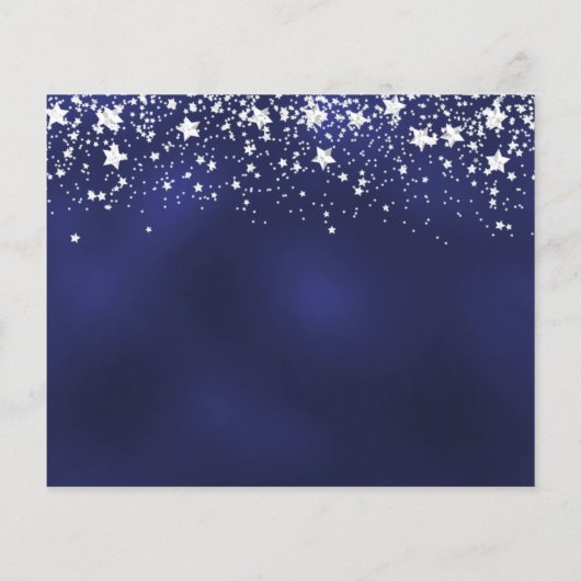 Verjaardag marineblauw zilveren feest Bewaar de da (Achterkant)