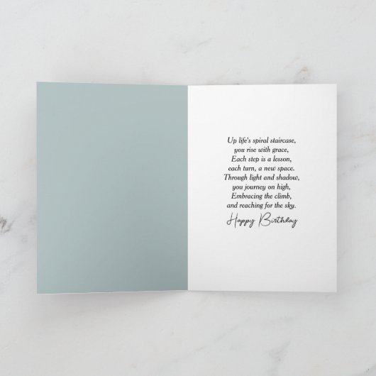 Verjaardag marmeren wenteltrap kaart (Binnen)