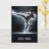 Verjaardag Martial Art met Neon Energy Light Trail Kaart (Gele Bloem)