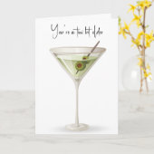 Verjaardag Martini op wit Kaart (Gele Bloem)