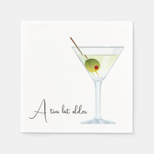 Verjaardag Martini op wit Servet