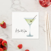 Verjaardag Martini op wit Servet (Insitu)