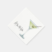 Verjaardag Martini op wit Servet (Hoek)