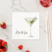 Verjaardag Martini op wit Servet (Insitu)