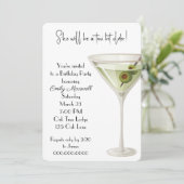 Verjaardag Martini Party op wit Kaart (Staand voorkant)