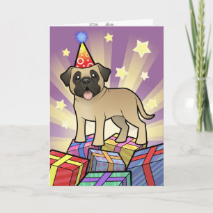 Verjaardag Mastiff / Bullmastiff Kaart