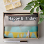 Verjaardag meerkatten met taart, tissuepapier (Geschenk)