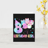 Verjaardag Meisje 8e Verjaardag Squish Squad Mallo Kaart (Gele Bloem)