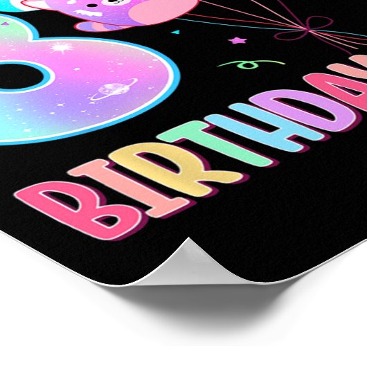 Verjaardag Meisje 8e Verjaardag Squish Squad Mallo Poster (Hoek)