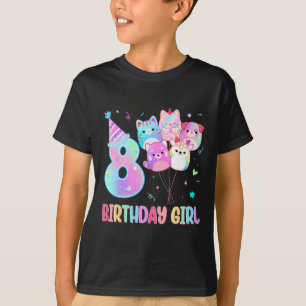 Verjaardag Meisje 8e Verjaardag Squish Squad Mallo T-shirt