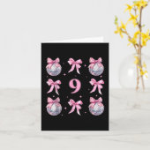 Verjaardag Meisje 9e Verjaardag Disco Ball Coquett Kaart (Gele Bloem)