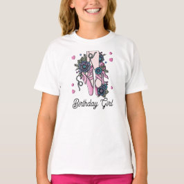 Verjaardag Meisje Ballet Schoenen T-shirt