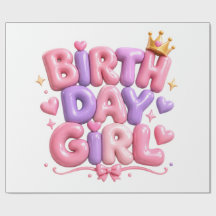 Verjaardag Meisje Ballon Letters PNG | Schattige R