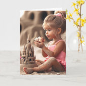 Verjaardag Meisje Bewondering Een Seashell Kaart (Gele Bloem)