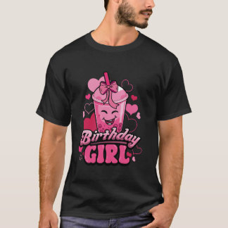 Verjaardag Meisje Coquette Bow Schattige Boba Bubb T-shirt