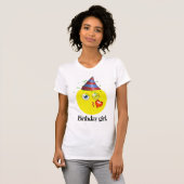 Verjaardag Meisje Emoji T-shirt (Voorkant volledig)