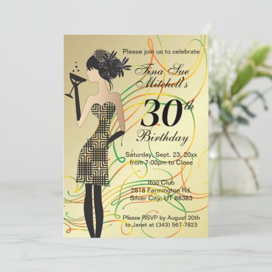 Verjaardag Meisje Feest Viering Kaart (Staand voorkant)