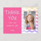 Verjaardag Meisje Foto Dank u Briefkaart (Voorkant)