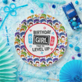 Verjaardag Meisje Gamer Papier Bord (Feest)