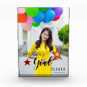 Verjaardag Meisje Geheugenblok met je foto (Voorkant)