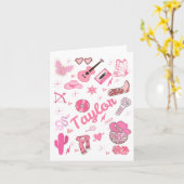 Verjaardag Meisje Groovy Taylor Voornaam Personali Kaart (Gele Bloem)