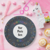 Verjaardag Meisje Happy Birthday schoolbord Papieren Bordje (Feest)