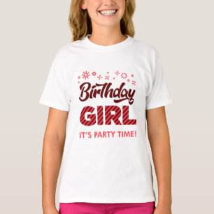 Verjaardag Meisje het is Party Time T-shirt