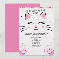 Verjaardag Meisje Kat Meisjes Katten Kitten Leuke 