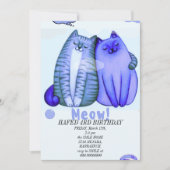 Verjaardag Meisje Kat Meisjes Katten Kitten Leuke Kaart (Voorkant)