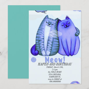 Verjaardag Meisje Kat Meisjes Katten Kitten Leuke  Kaart