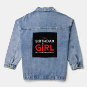 Verjaardag Meisje Kerstmis B Dag Denim Jacket (Achterkant)