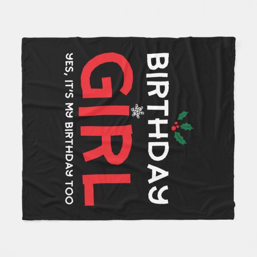 Verjaardag Meisje Kerstmis B Dag Fleece Deken (Voorkant (Horizontaal))