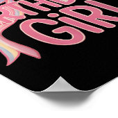 Verjaardag meisje lint met Schattigee boog partij Poster (Hoek)