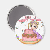 Verjaardag Meisje - Magneet (Voorkant / Achterkant)