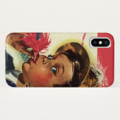 verjaardag, meisje met geluidsmaker Case-Mate iPhone case (Achterkant (horizontaal))