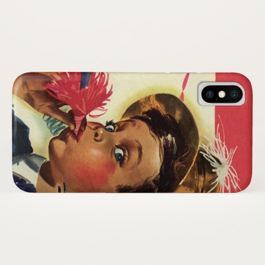 verjaardag, meisje met geluidsmaker Case-Mate iPhone case (Achterkant (horizontaal))