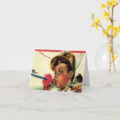 verjaardag, meisje met geluidsmaker kaart (Gele Bloem)