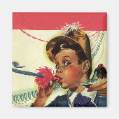  verjaardag, meisje met geluidsmaker magneet (Voorkant)