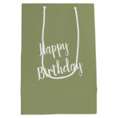 Verjaardag Meisje Muis Op Een Tuin Swing Medium Cadeauzakje (Achterkant)