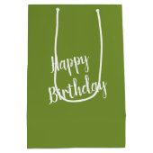 Verjaardag Meisje Muis Op Een Tuin Swing Medium Cadeauzakje (Achterkant)