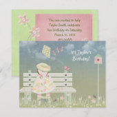 Verjaardag Meisje op de bank Kaart (Voorkant / Achterkant)