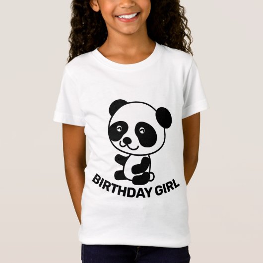 VERJAARDAG MEISJE PANDA BEAR T-Shirts (Voorkant)