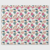 Verjaardag Meisje patroon Cadeaupapier (Vlak)