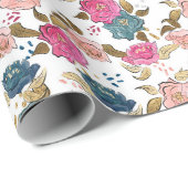 Verjaardag Meisje patroon Cadeaupapier (Rol Hoek)