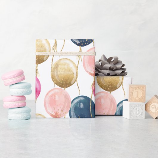 Verjaardag Meisje patroon Cadeaupapier (Baby Shower)