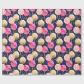 Verjaardag Meisje patroon Cadeaupapier (Vlak)