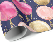 Verjaardag Meisje patroon Cadeaupapier (Rol Hoek)
