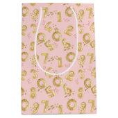 Verjaardag Meisje patroon Medium Cadeauzakje (Voorkant)