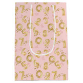 Verjaardag Meisje patroon Medium Cadeauzakje (Achterkant)