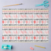 Verjaardag Meisje Patroon Tissue Papier (Craft)